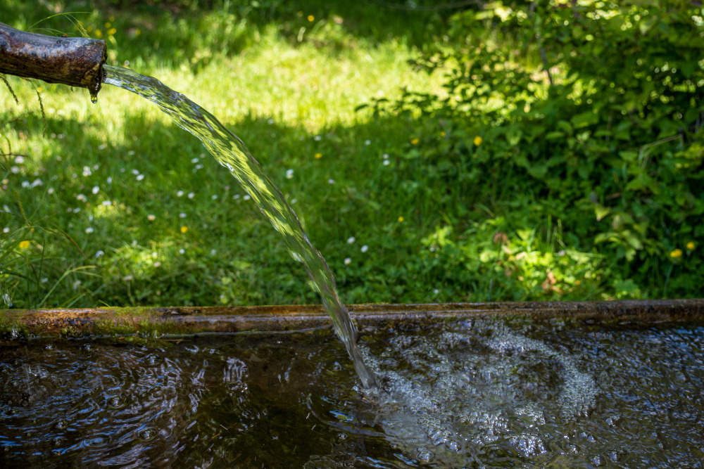 la Fontaine à eau extérieure