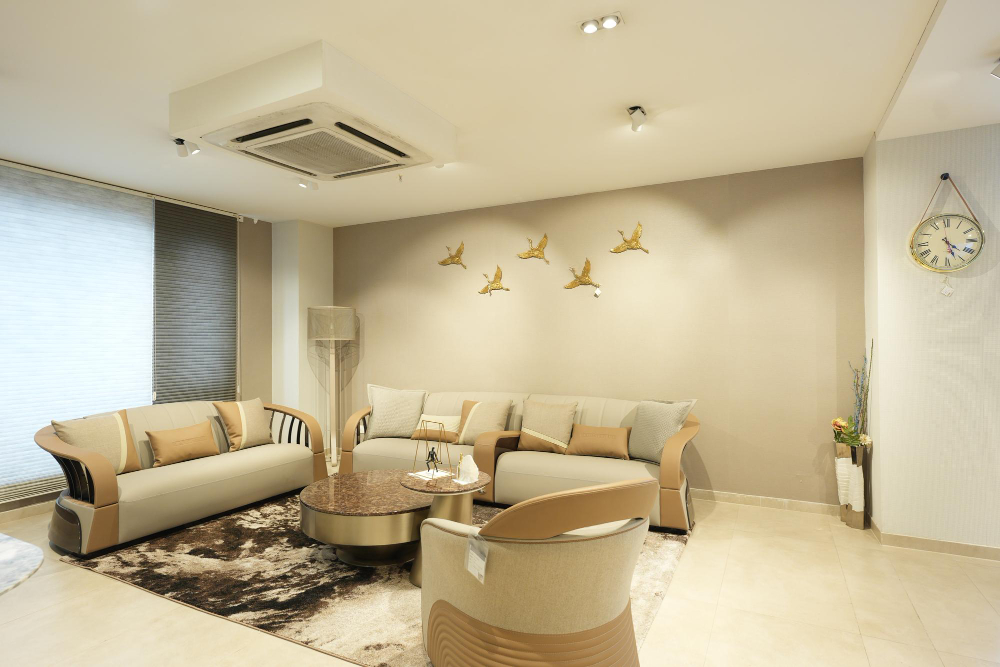 Peinture beige salon pour un intérieur chaleureux et élégant