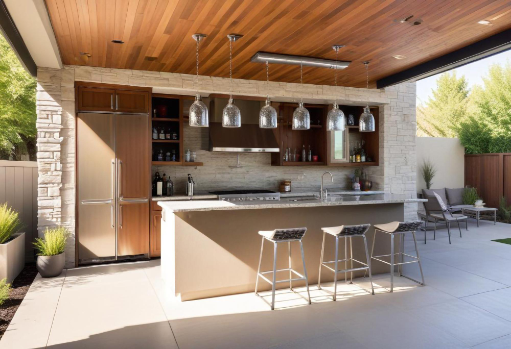 Aménager une cuisine d'été extérieure couverte