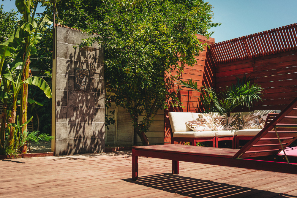 Terrasse en bois exotique