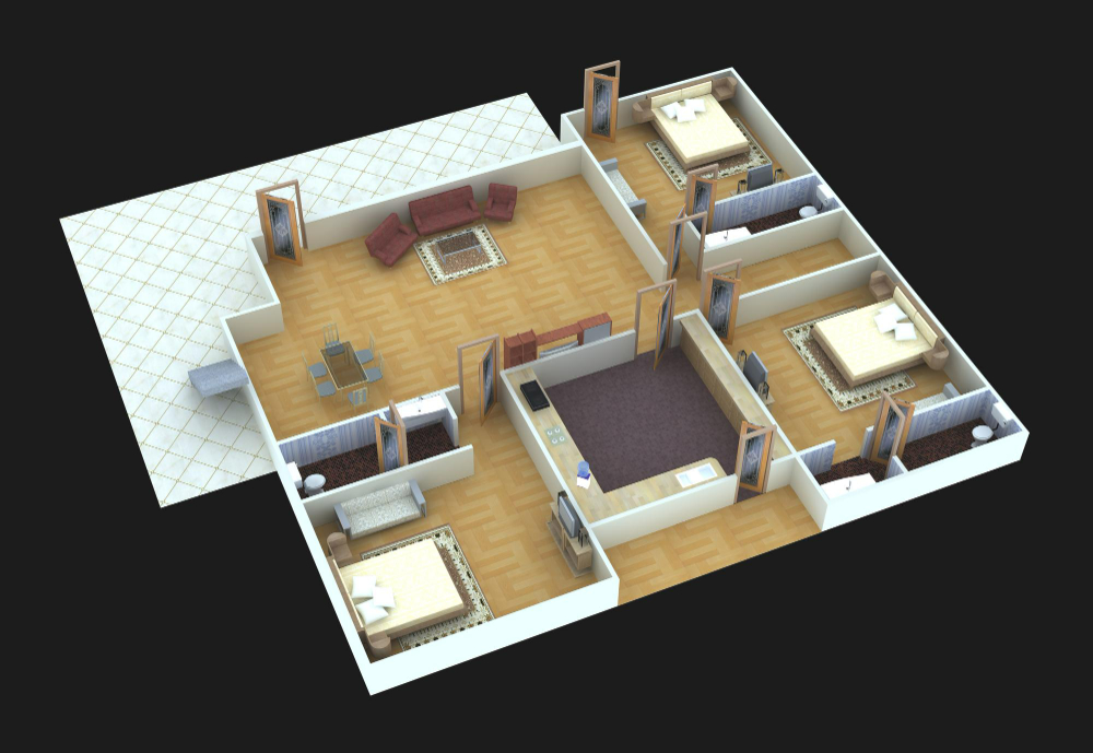 Plan maison 3 chambres pour optimiser l'espace